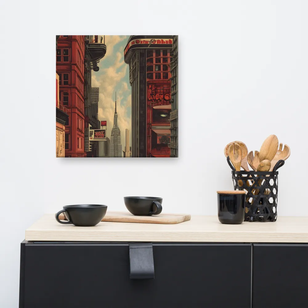 A Glimpse of Tomorrow: Urban Ambition | Canvas | 16″×16″