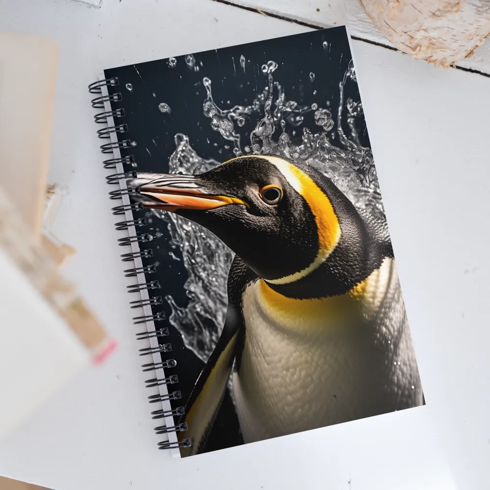 Emerging Majesty: The Penguin in Motion | Spiral Notebook