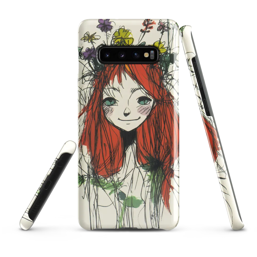 Whimsical Floral Portrait | Phone Case |  S10 Plus | Snap Case | Glossy