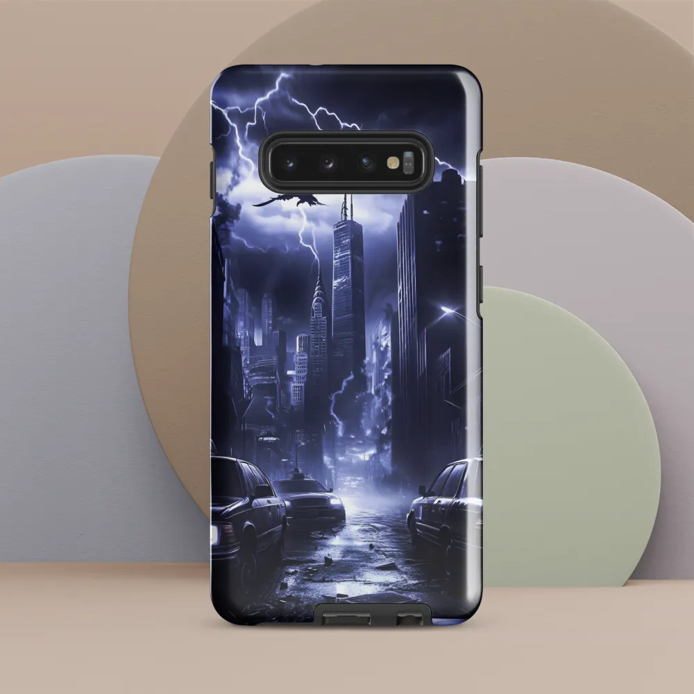 Stormy Cityscape: Shadows of the Night | Phone Case |  S10 Plus | Tough Case | Glossy