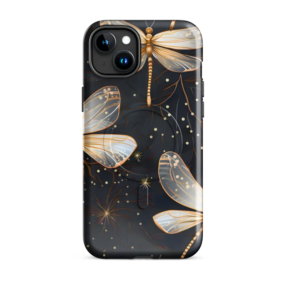 Ethereal Dance: Dragonflies in a Midnight Garden