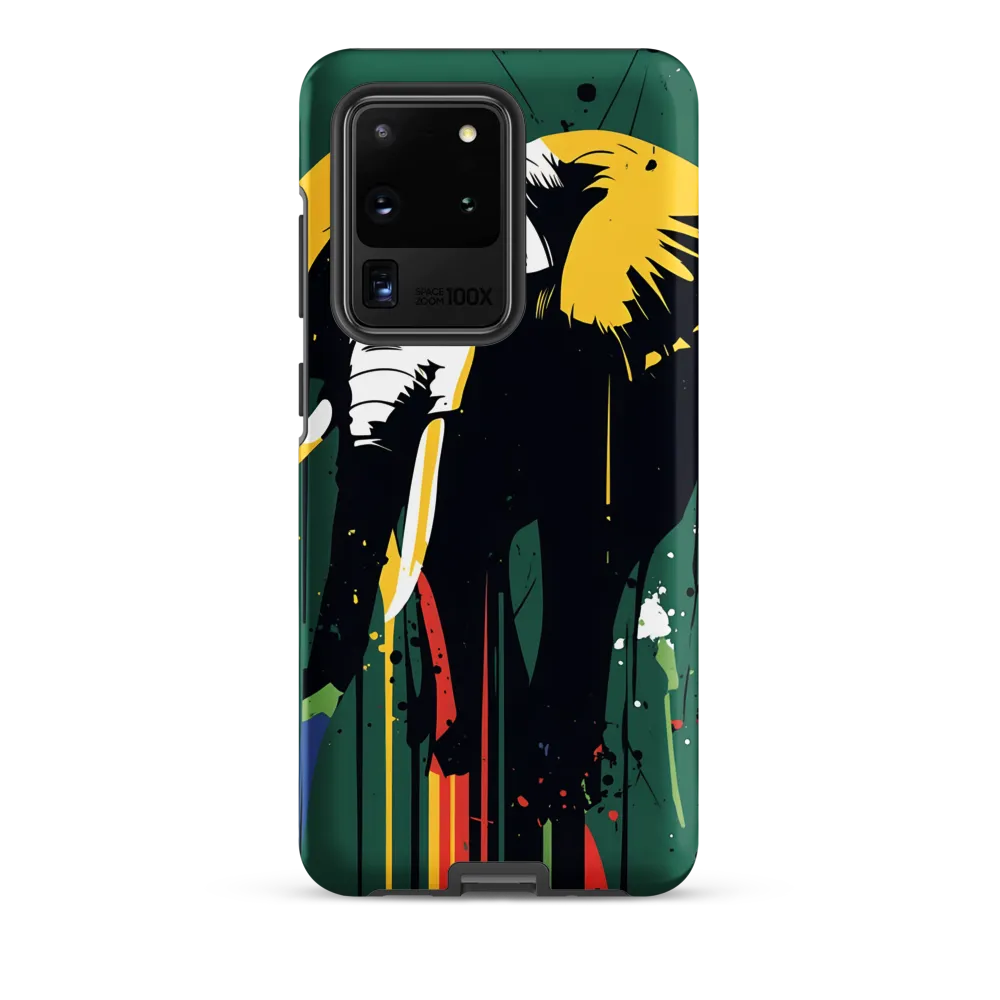 Majestic Minimalism: The Colorful Elephant
