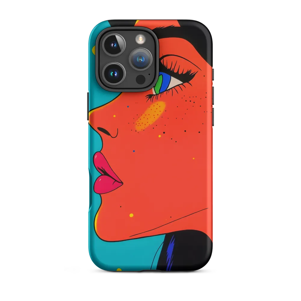 Vibrant Feminine Profile in Pop Art