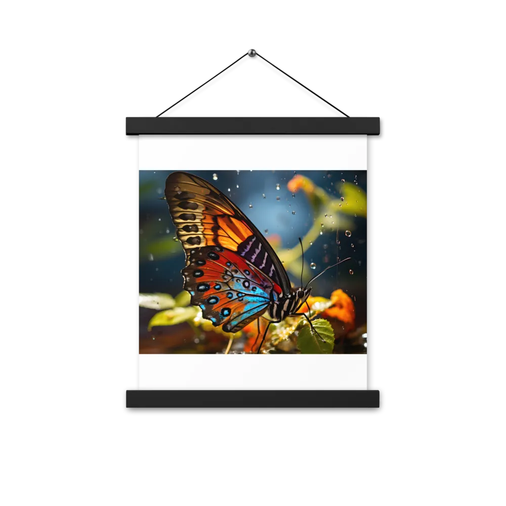 Dance of Colors: The Butterfly's Elegance | Poster With Black Wood Hanger | 11″×14″