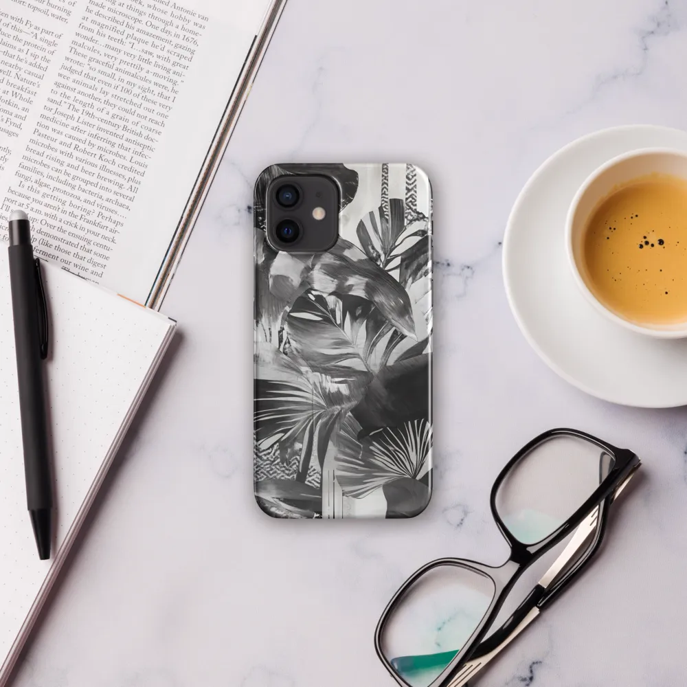 Monochrome Serenity in Tropical Foliage