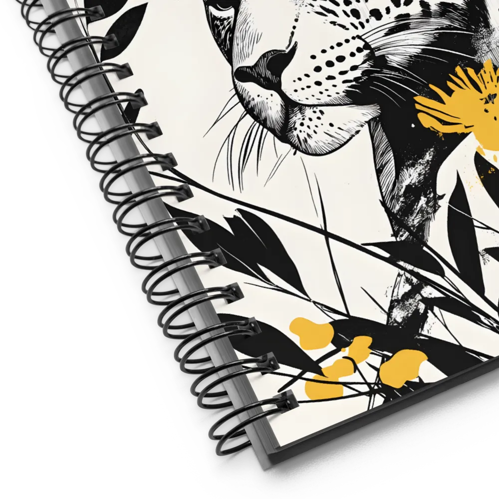 Majestic Leopard Amongst Flora | Spiral Notebook