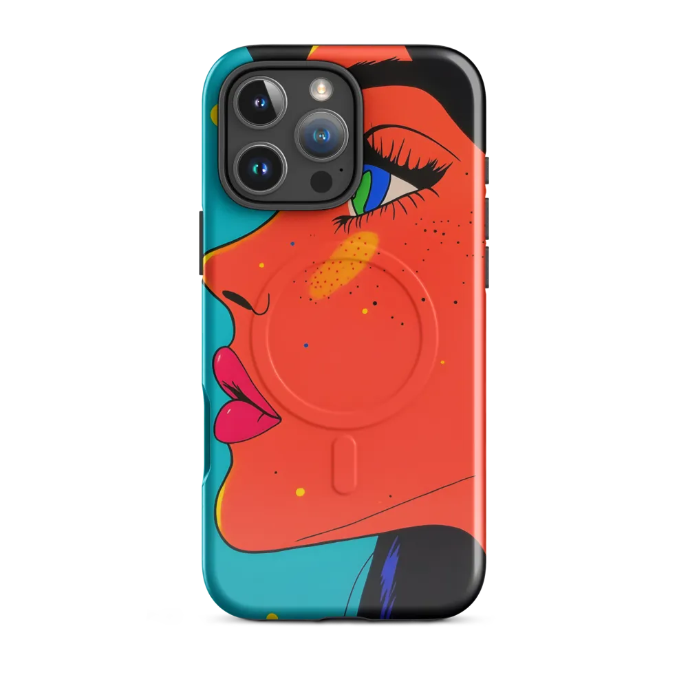 Vibrant Feminine Profile in Pop Art