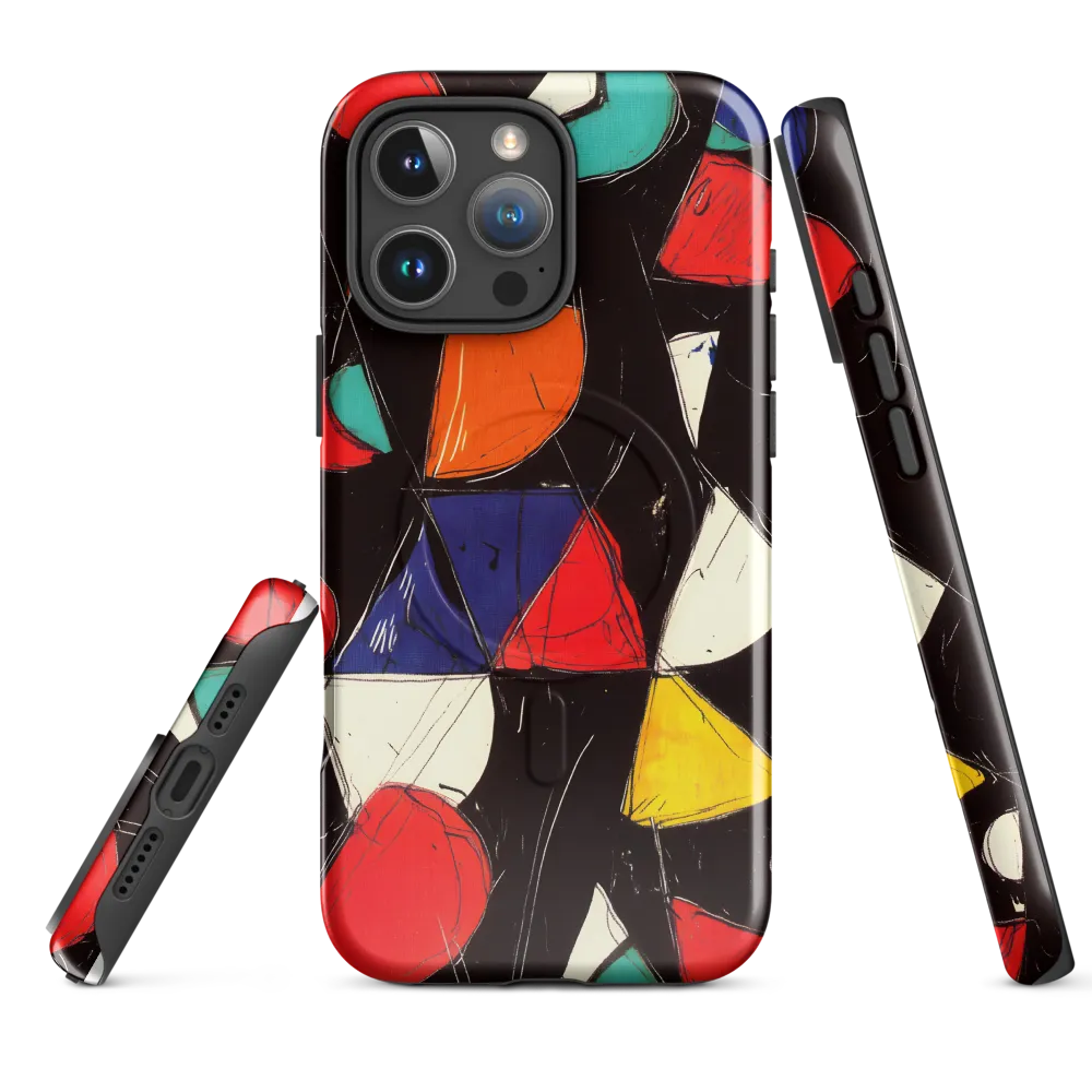 Vibrant Geometric Symphony | Phone Case |  16 Pro Max | MagSafe® Tough Case | Glossy
