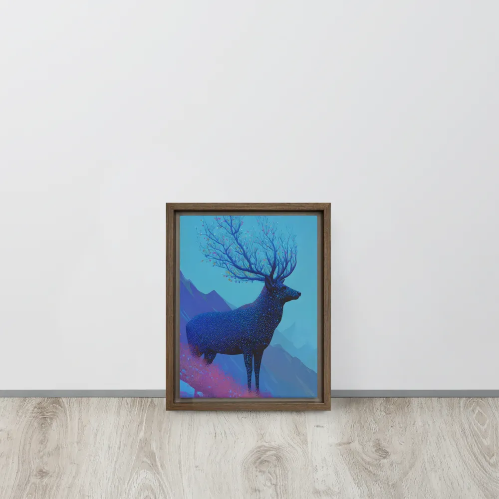Ethereal Harmony | Canvas with Brown Frame | 9″×12″