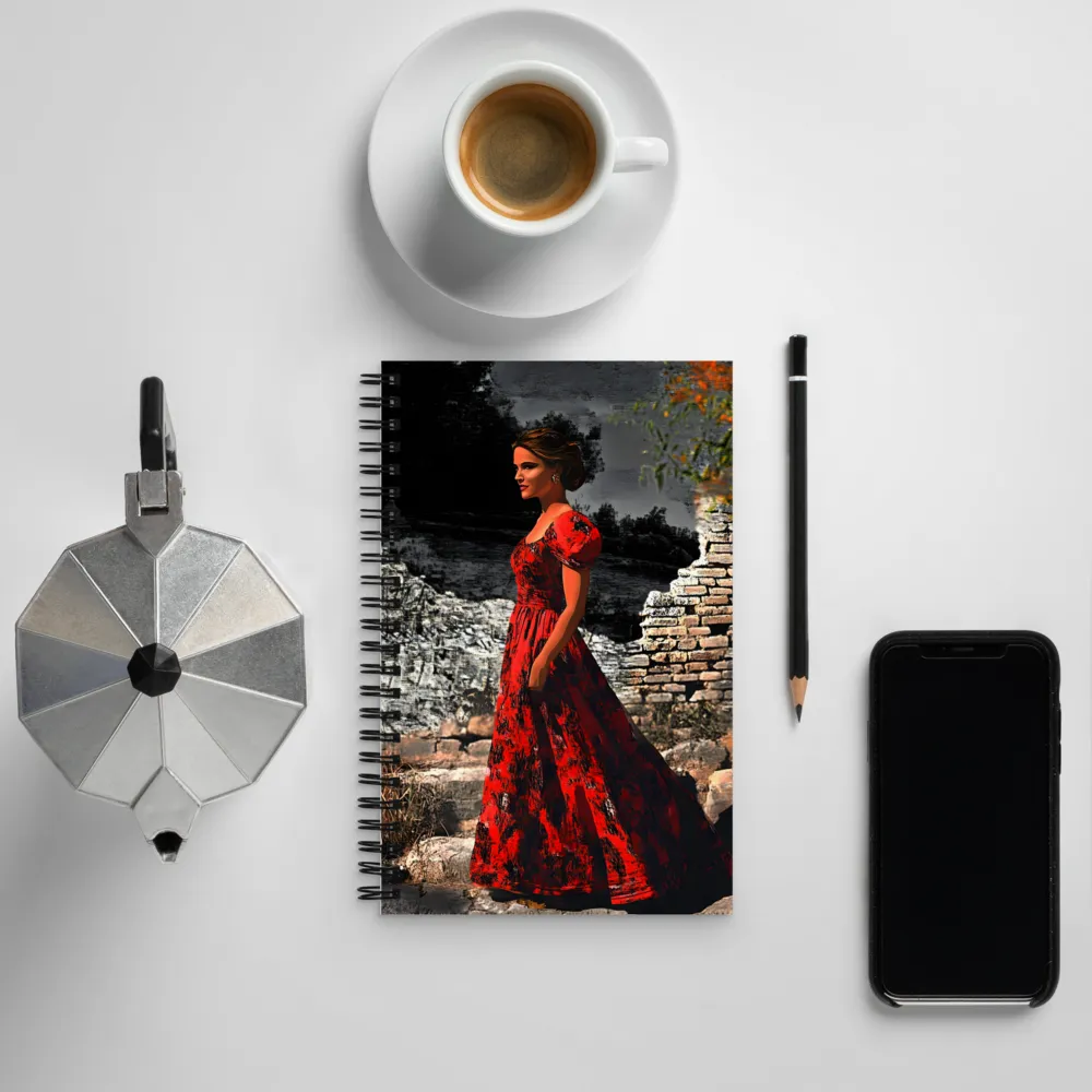 Elegance in Red | Spiral Notebook