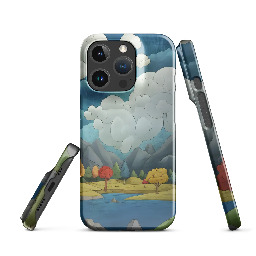 Whimsical Serenity: A Tranquil Landscape | Phone Case |  16 Pro | Snap Case | Glossy