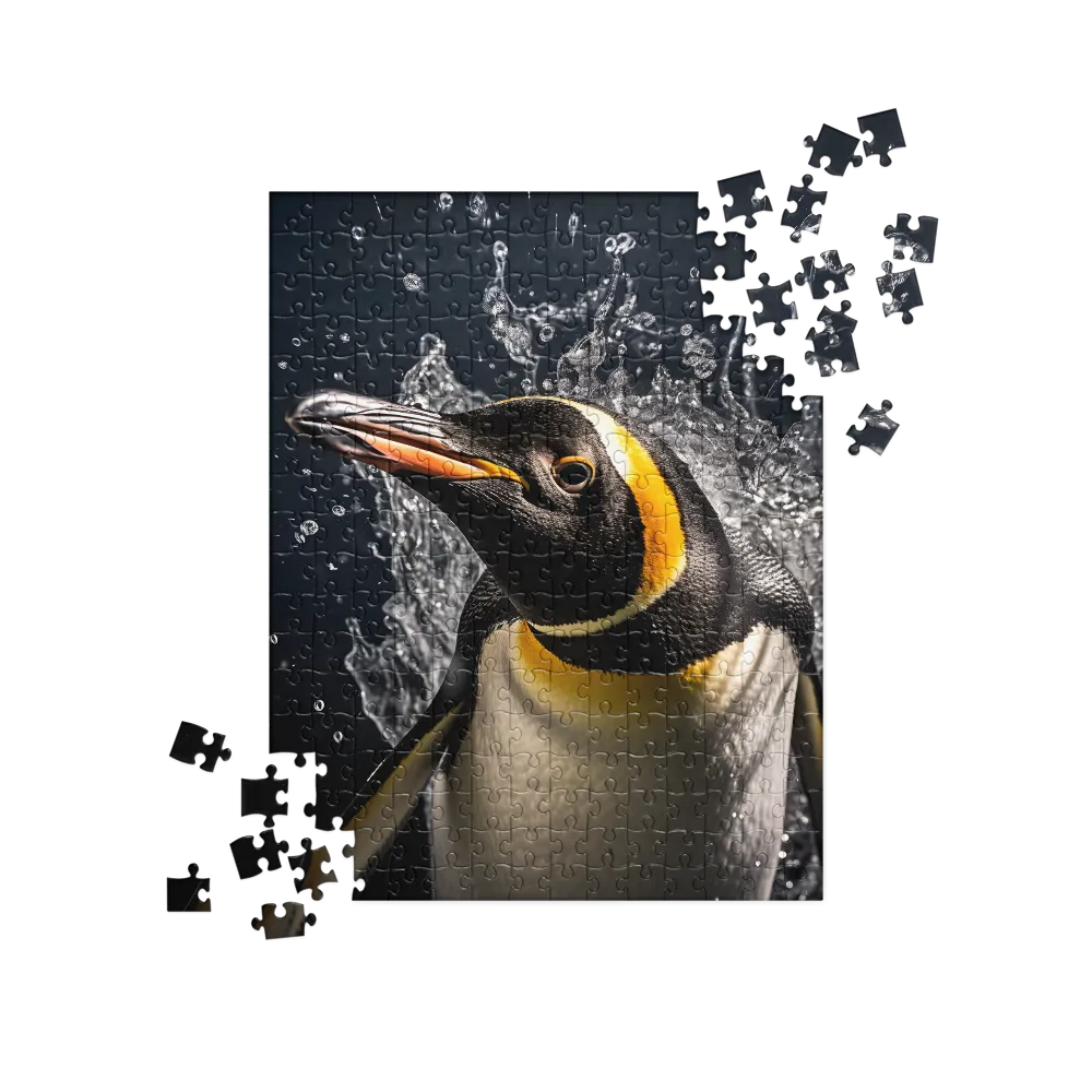 Emerging Majesty: The Penguin in Motion | Jigsaw Puzzle | 252 pieces