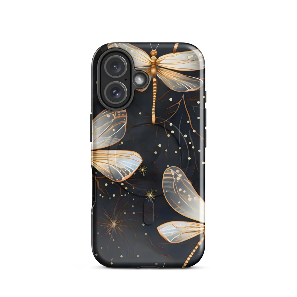 Ethereal Dance: Dragonflies in a Midnight Garden