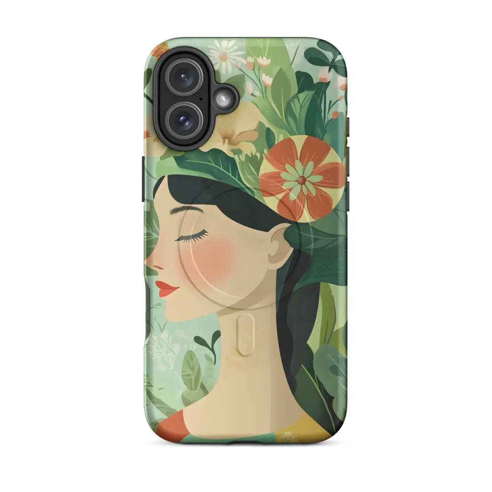 Serenity in Bloom | Phone Case |  16 Plus | MagSafe® Tough Case | Matte