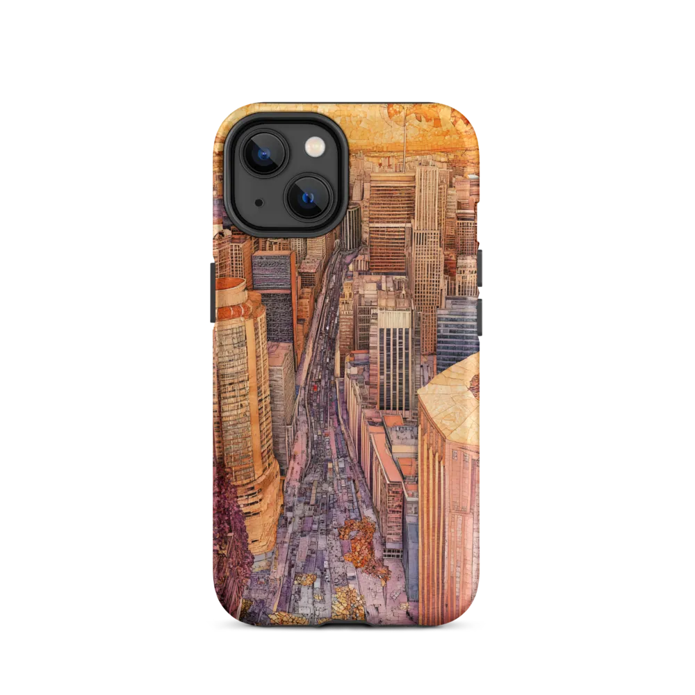 Mosaic Cityscape at Dusk