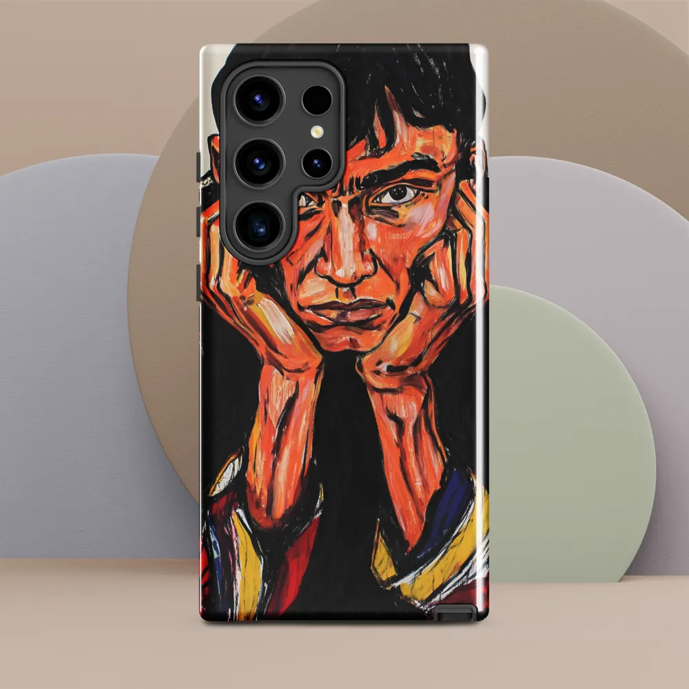 Contemplative Intensity: An Expressionist Portrait