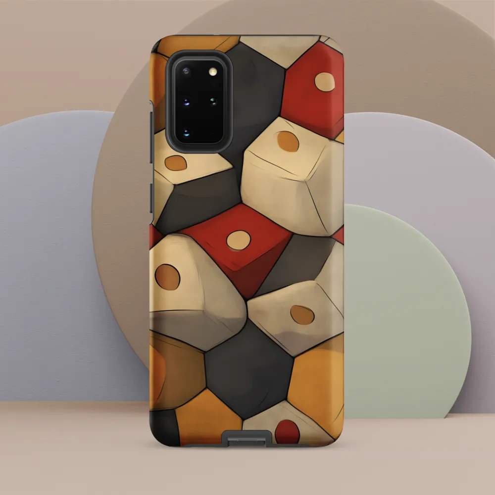 Interlocking Hexagons: An Abstract Dance of Color
