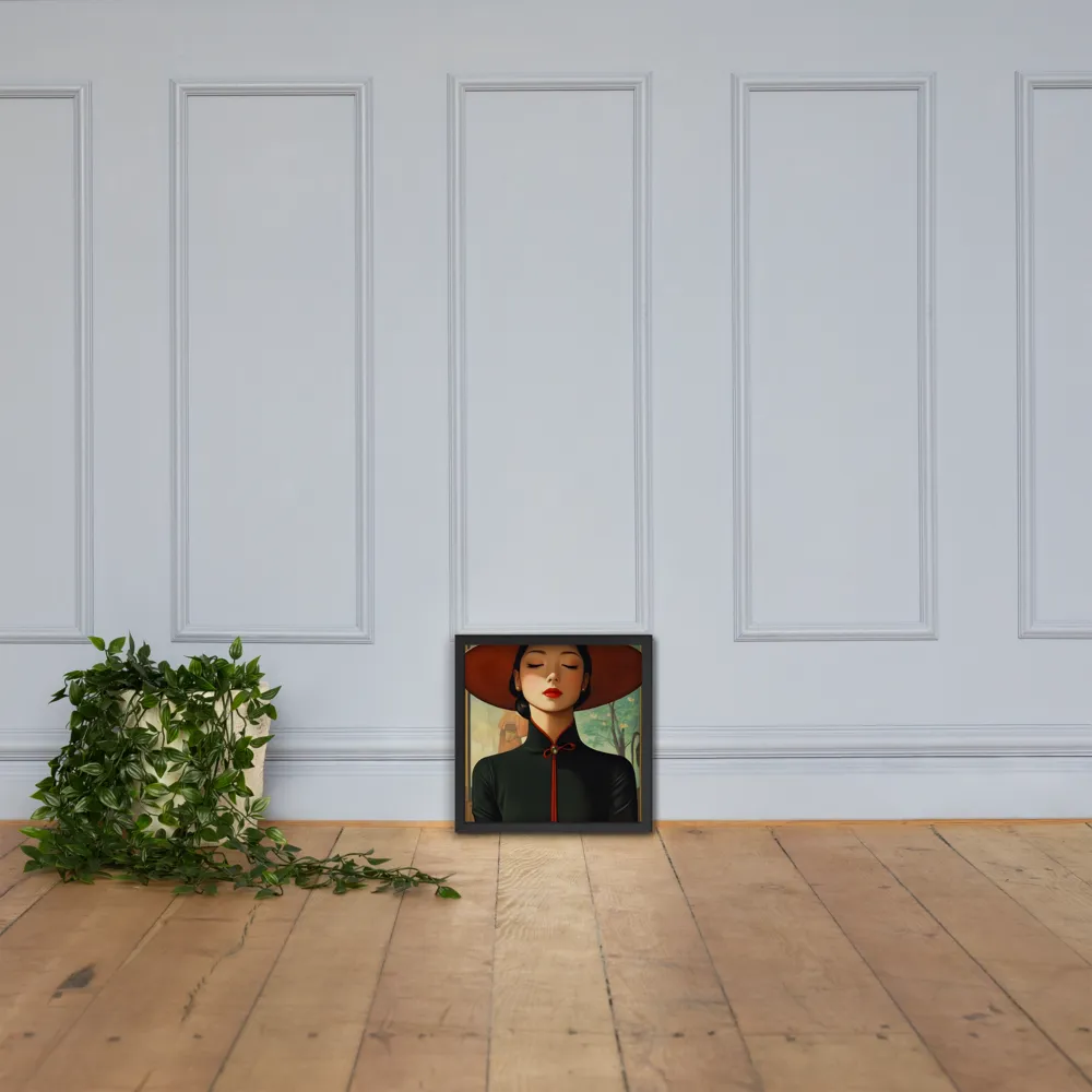 Elegance in Tranquility | Poster with Black Frame | 14″×14″