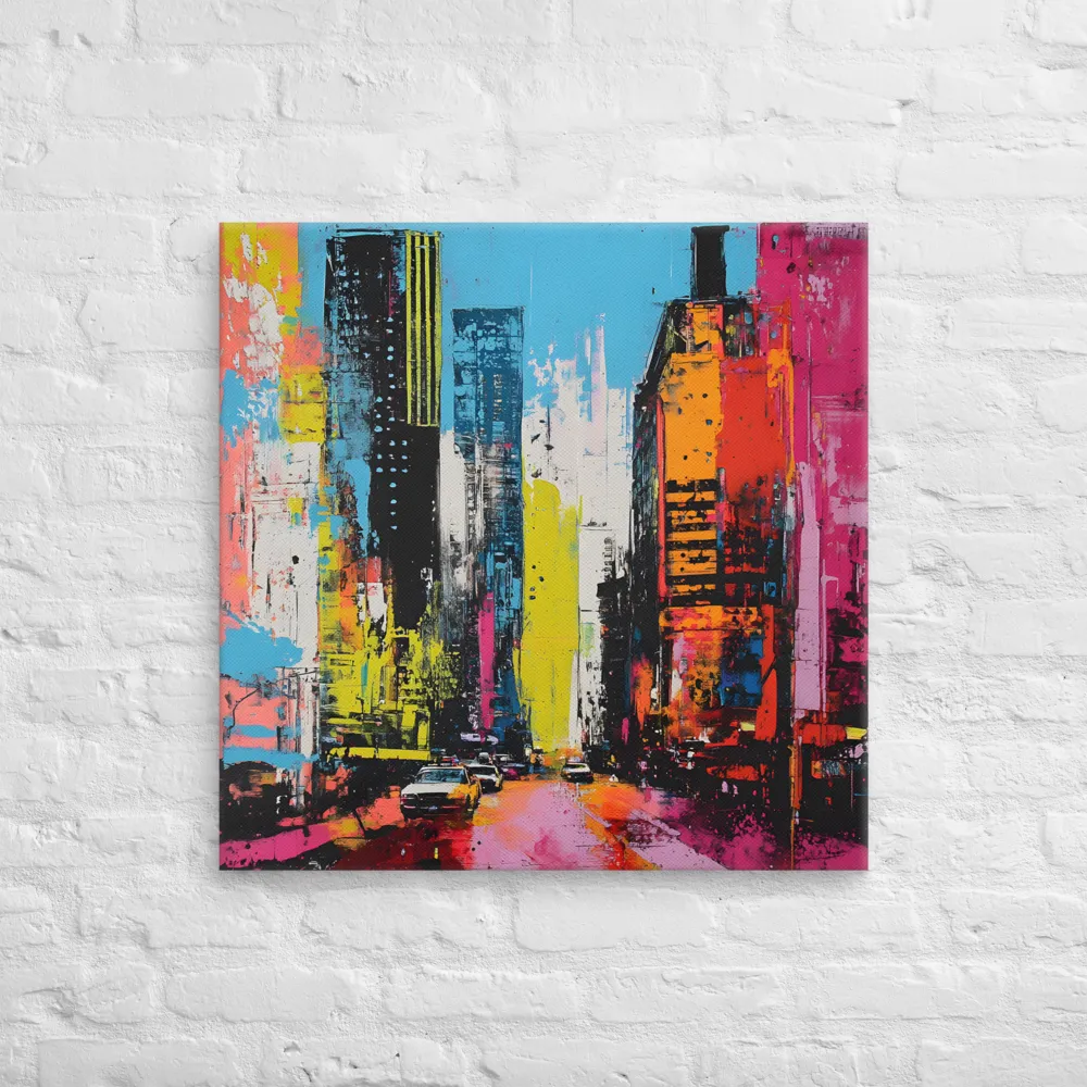 Urban Vortex of Color | Canvas | 28″×28″