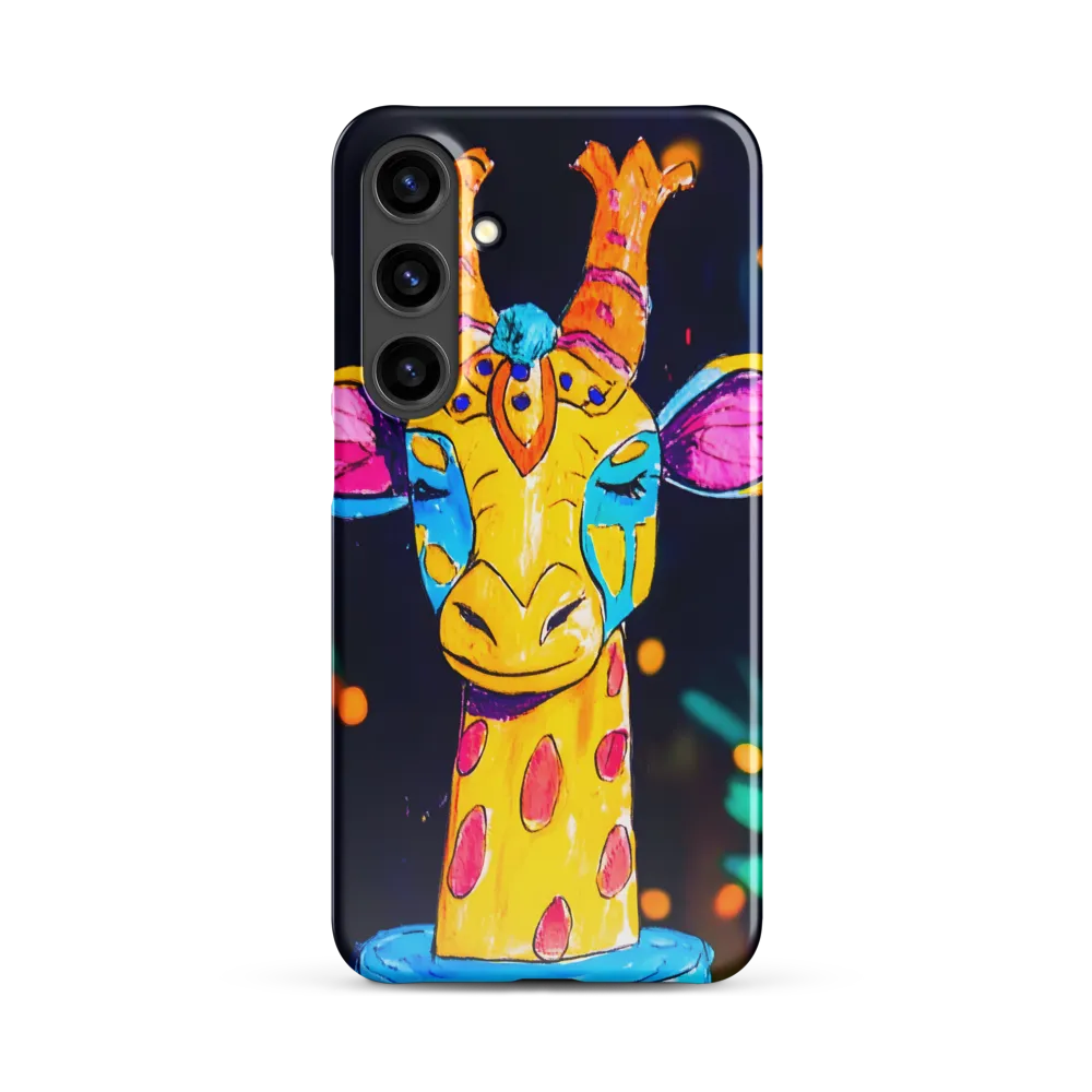 Whimsical Giraffe in Vibrant Colors