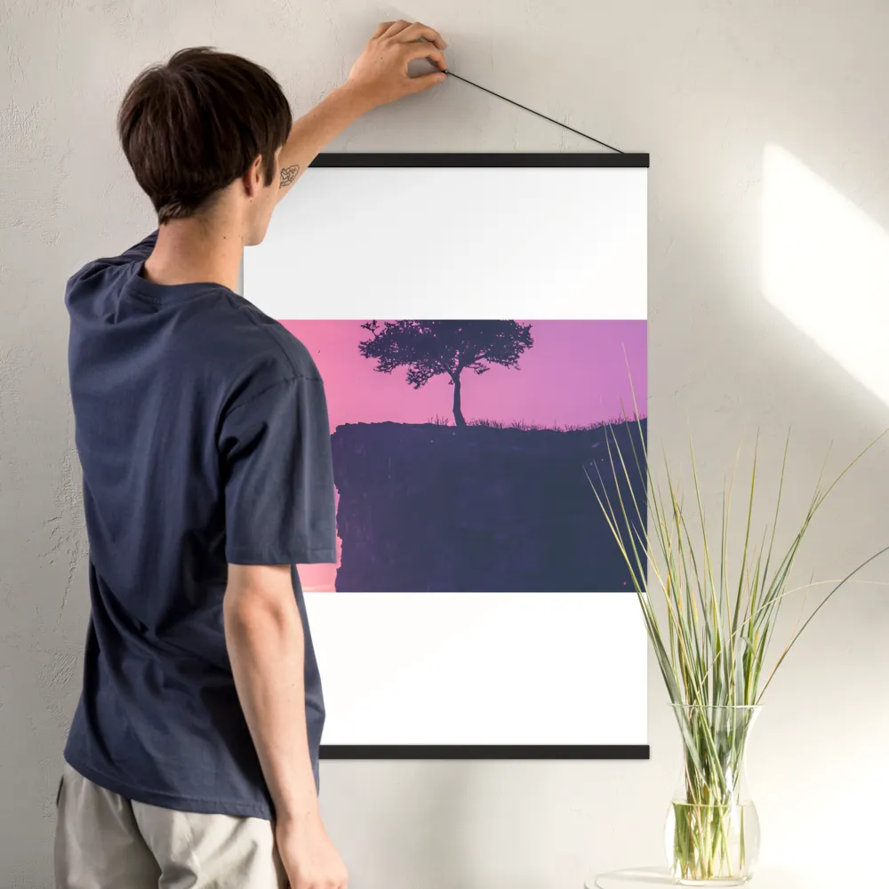 Solitude on the Edge | Poster With Black Wood Hanger | 24″×36″