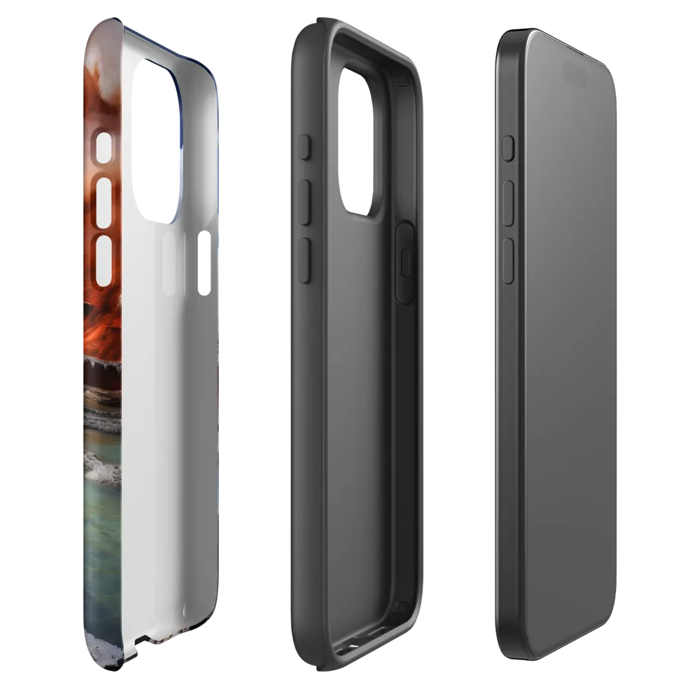 Nature's Fury: The Volcano's Expression | Phone Case |  15 Pro Max | Tough Case | Matte