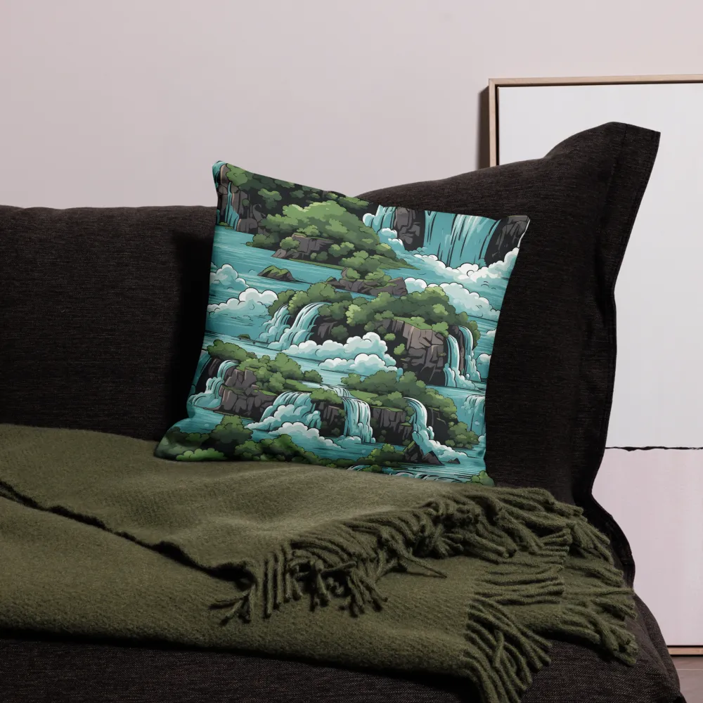 Harmonious Cascades | Pillow Case | 18″×18″