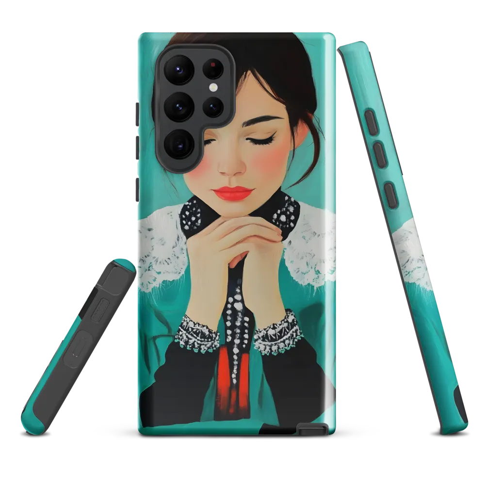 Serenity in Turquoise | Phone Case |  S22 Ultra | Tough Case | Glossy