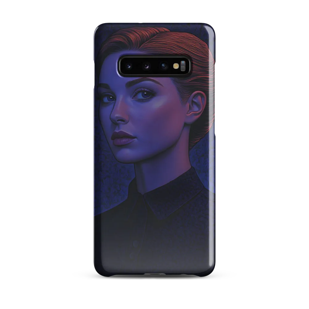 Ethereal Portrait in Blue and Red | Phone Case |  S10 Plus | Snap Case | Glossy