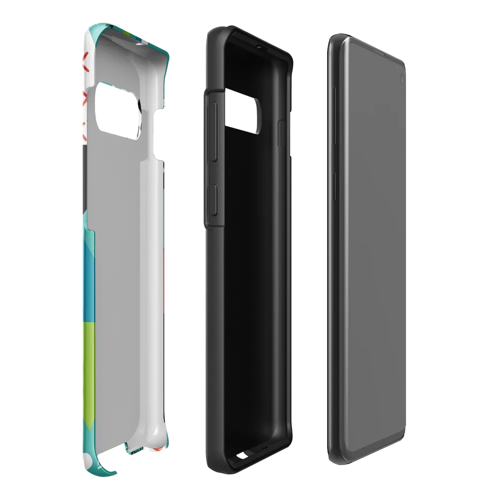 Playful Geometric Harmony | Phone Case |  S10 Plus | Tough Case | Glossy