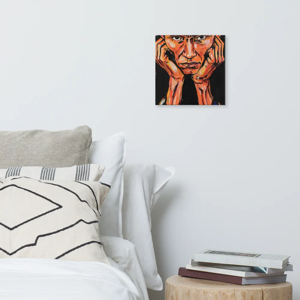 Contemplative Intensity: An Expressionist Portrait
