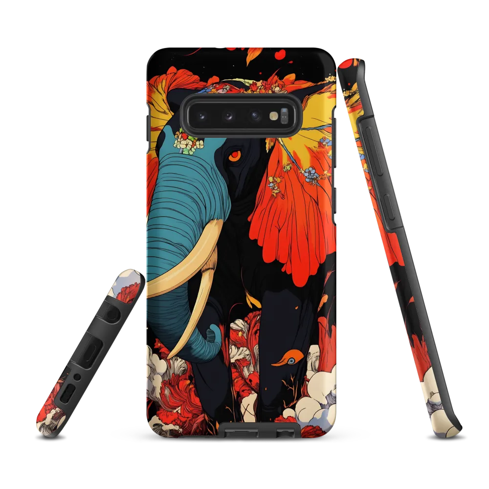 Majesty of the Floral Elephant | Phone Case |  S10 Plus | Tough Case | Matte