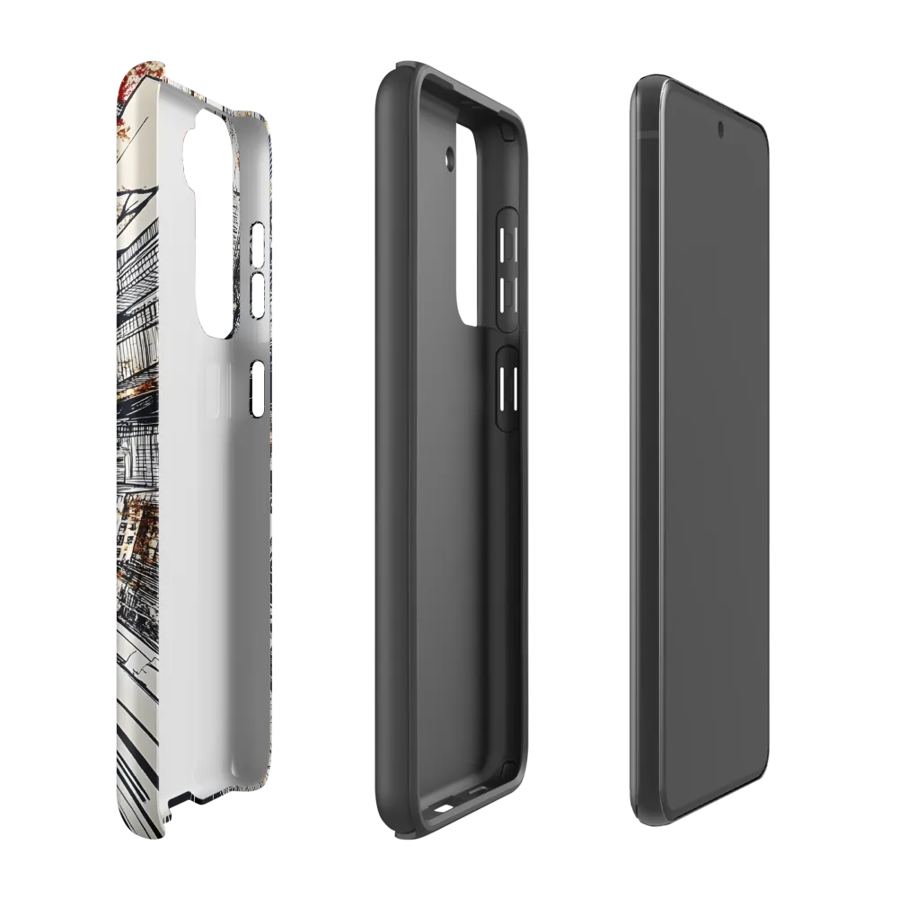 Urban Symphony: Aerial View of Life | Phone Case |  S21 FE | Tough Case | Matte