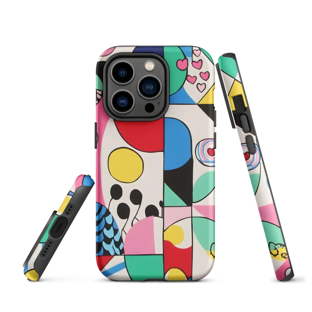 Dynamic Interplay of Shapes | Phone Case |  14 Pro | Tough Case | Matte