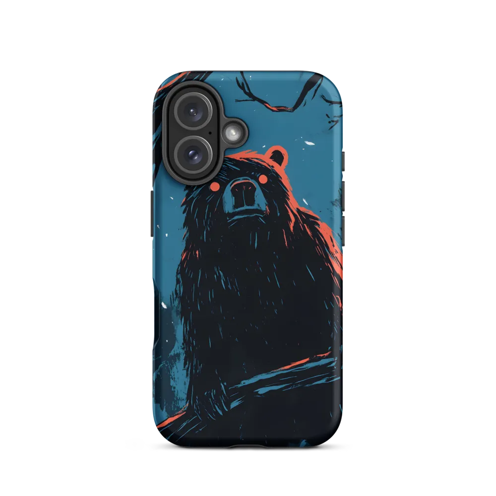 Eerie Majesty: A Bear in the Night | Phone Case