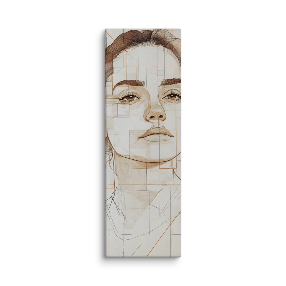 Geometric Serenity: A Minimalist Portrait