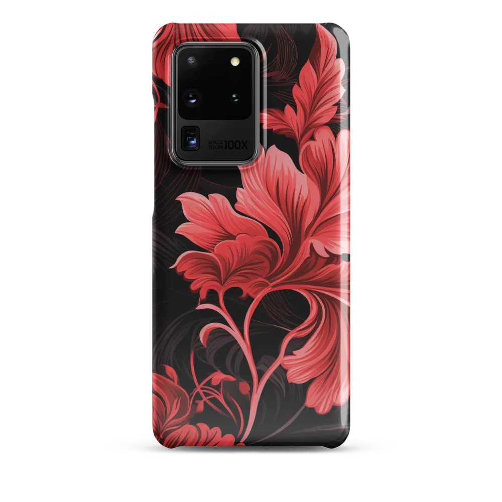 Tropical Elegance in Red | Phone Case |  S20 Ultra | Snap Case | Glossy