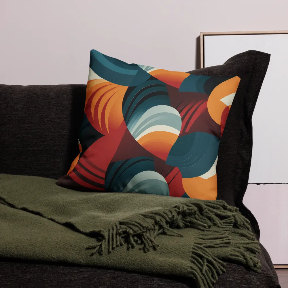 Dynamic Abstractions: A Dance of Forms and Colors | Pillow & Pillow Case | Multiple Sizes