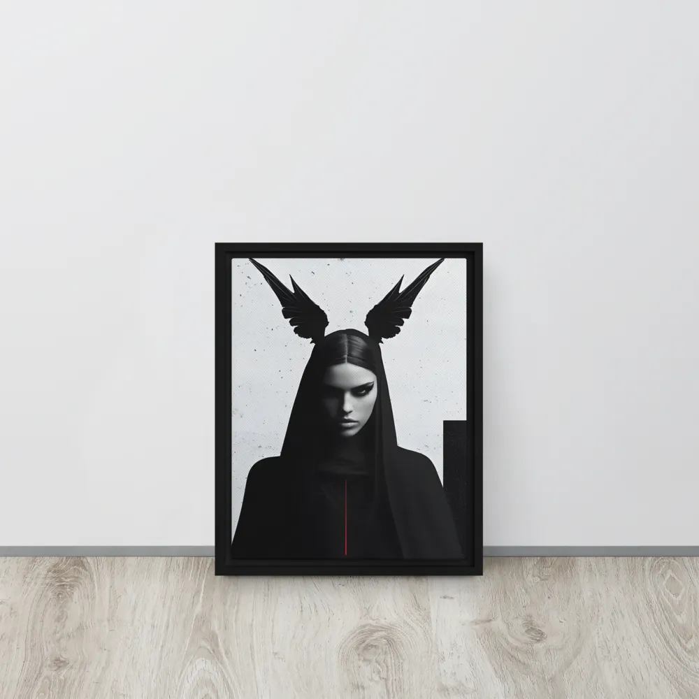 Whispers of Darkness | Canvas with Black Frame | 11″×14″