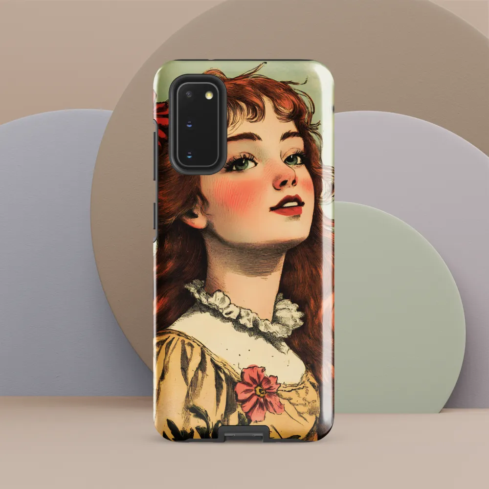 Whimsical Portrait of a Flower-Adorned Girl