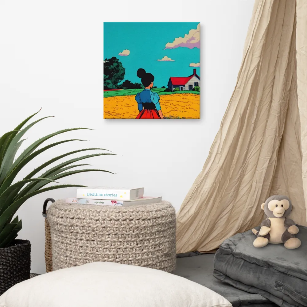 Whispers of a Sunlit Meadow | Canvas | 16″×16″