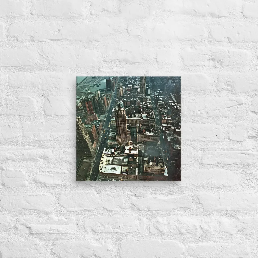 Aerial Symphony of Urban Life | Canvas | 14″×14″