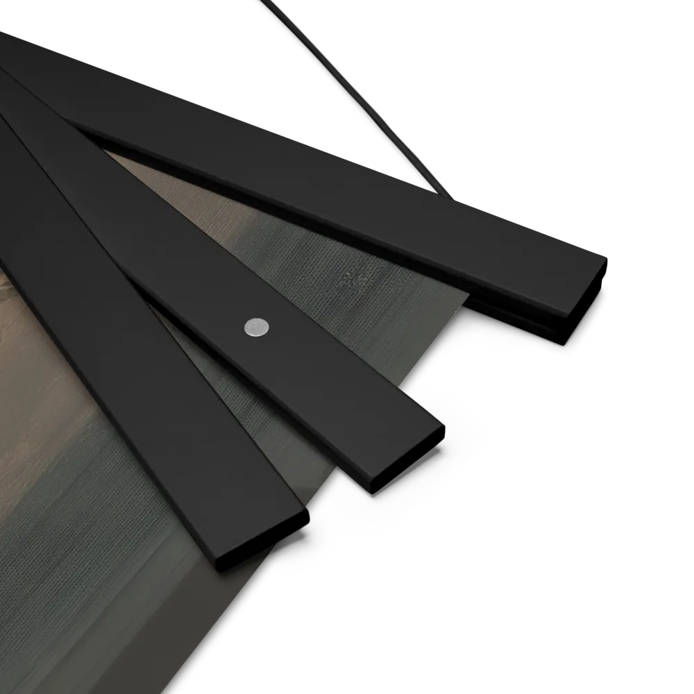 Silent Reflection | Poster With Black Wood Hanger | 18″×18″
