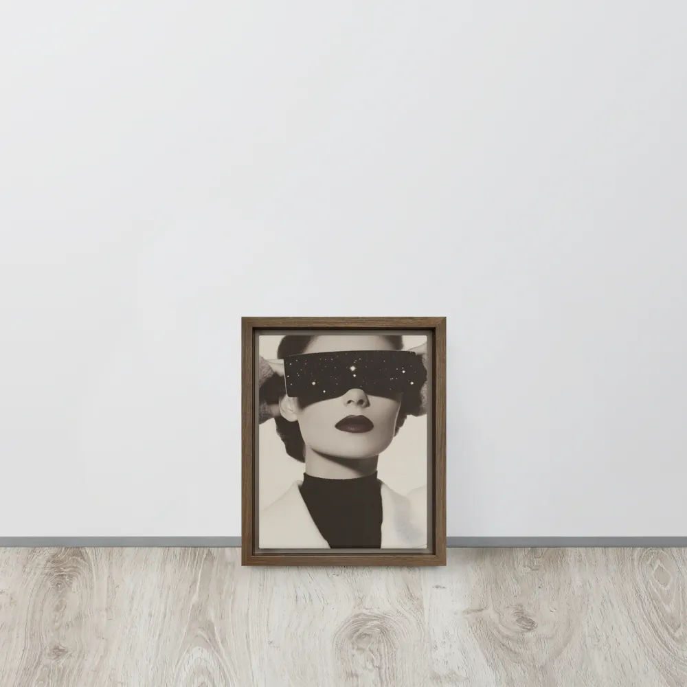 Celestial Elegance | Canvas with Brown Frame | 8″×10″