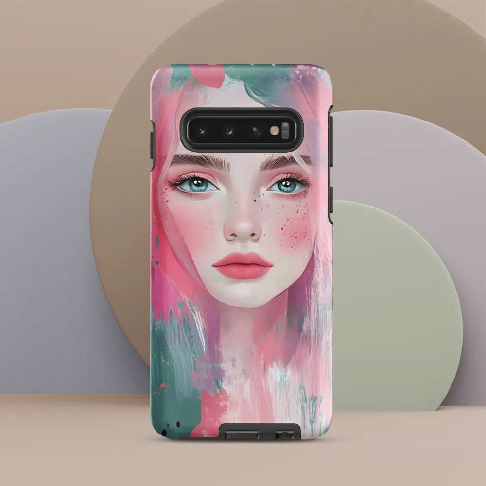Dreamy Serenity: A Contemporary Portrait | Phone Case |  S10 | Tough Case | Matte
