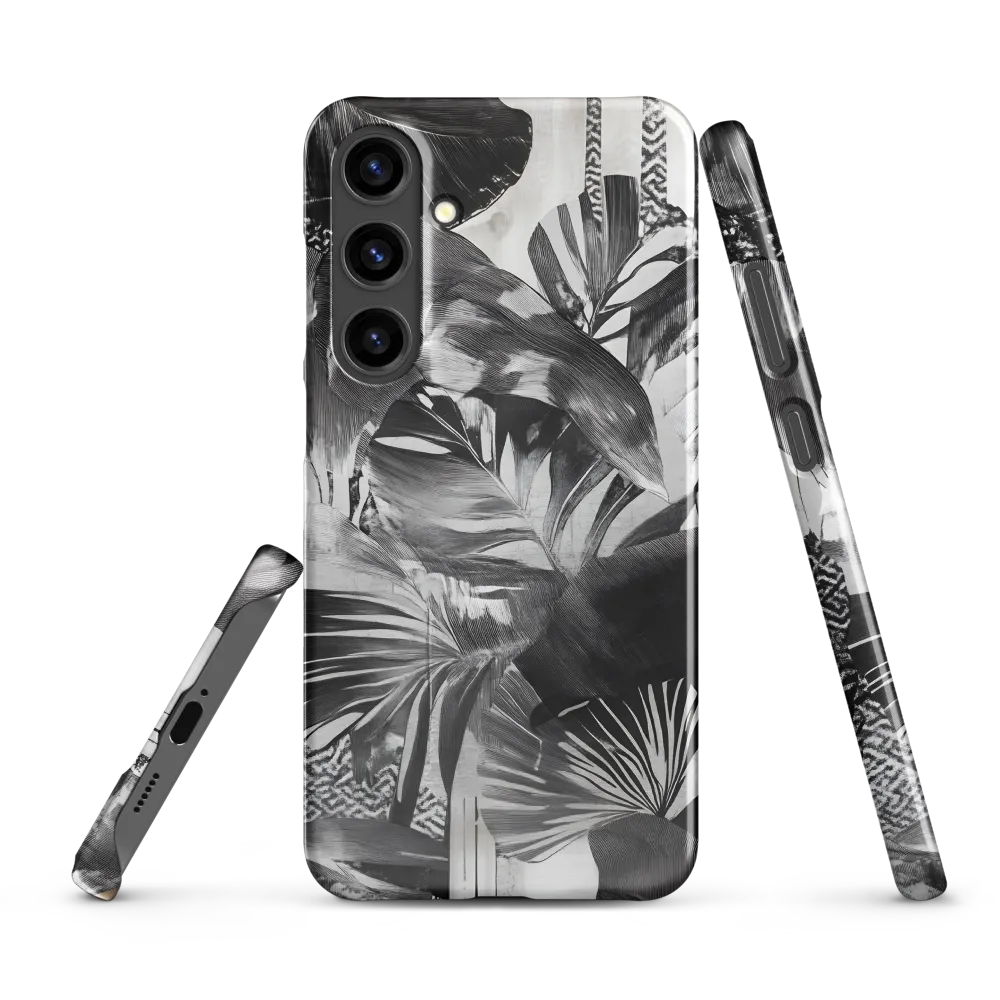 Monochrome Serenity in Tropical Foliage
