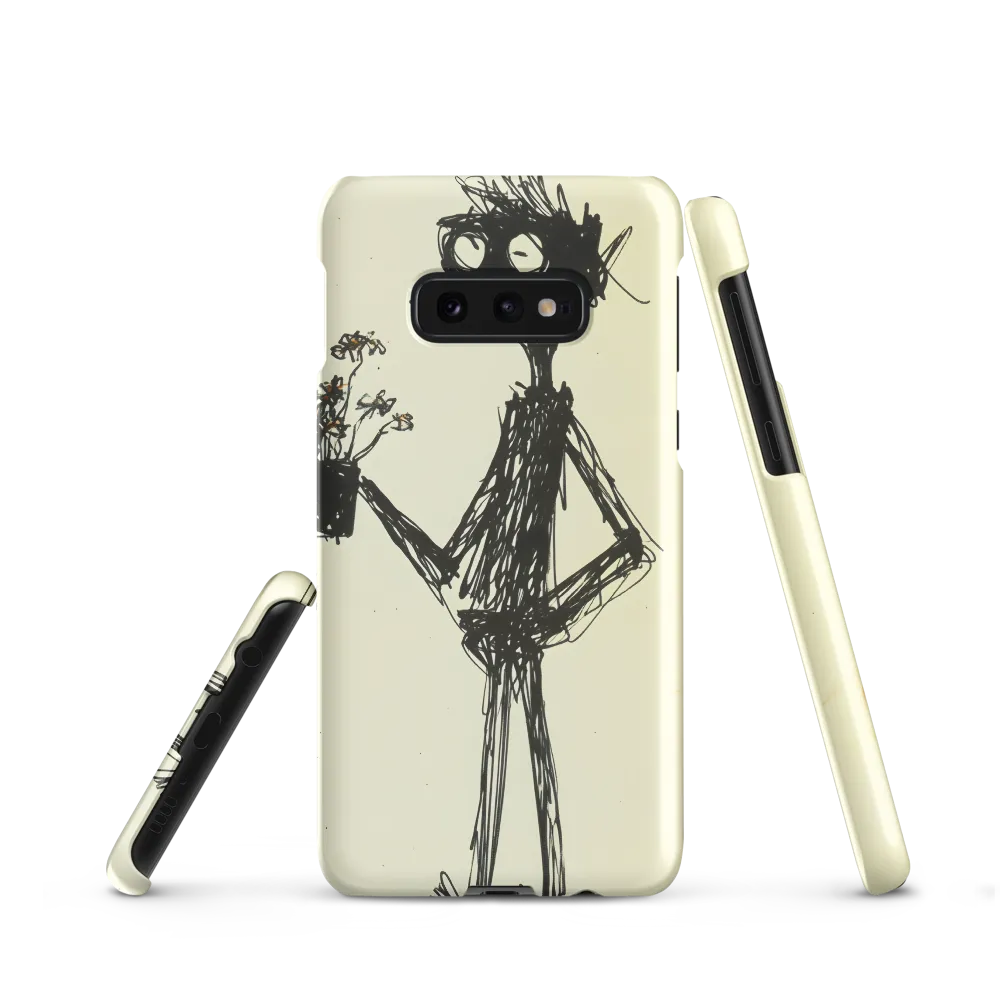 Whimsical Figure with Flowers
