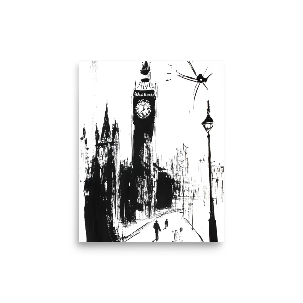 Clock Tower in Motion | Poster | 8″×10″