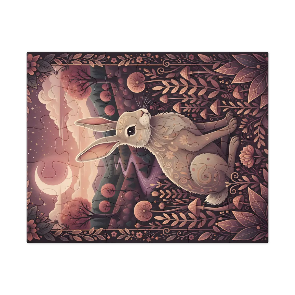 Moonlit Hare 
 Jigsaw Puzzle in Tin Box