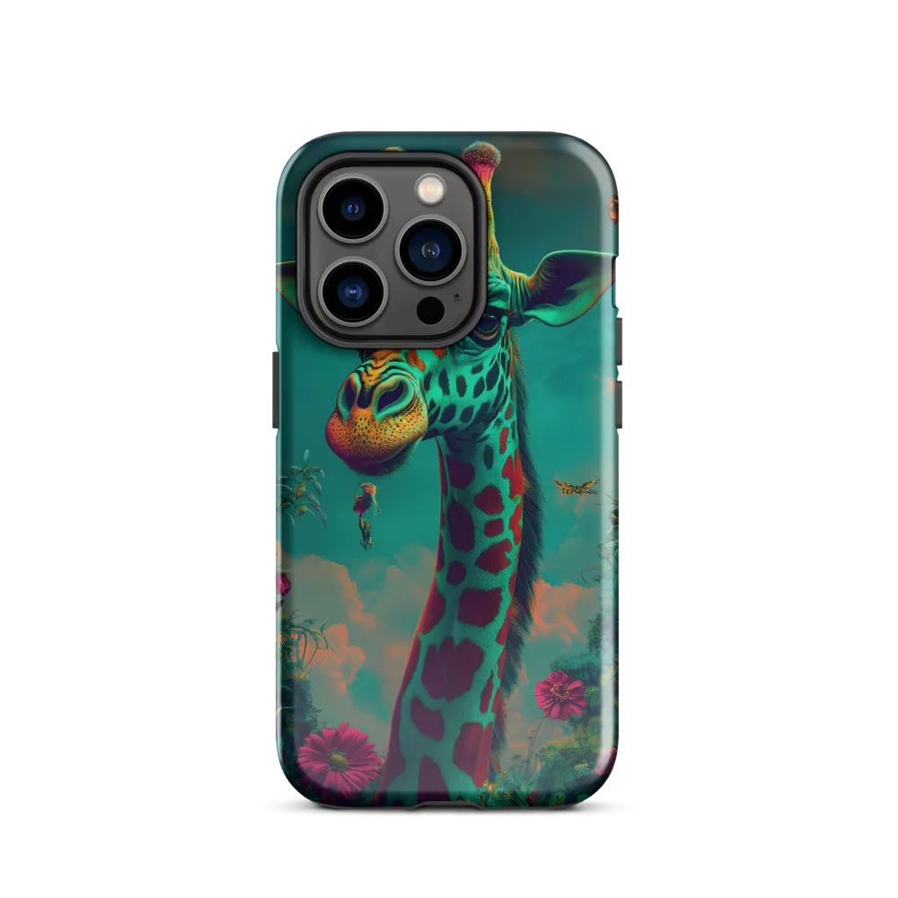 Whimsical Giraffe Among Blossoms